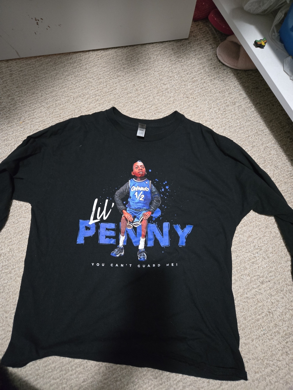 Lil' Penny Graphic Tee - Black with Blue Print